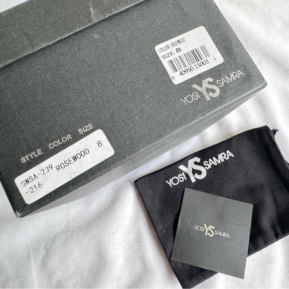 YS YOSI SAMRA Samara Suede Pom Foldable Ballet Flats Size 8 Rosewood NIB - Picture 9 of 10